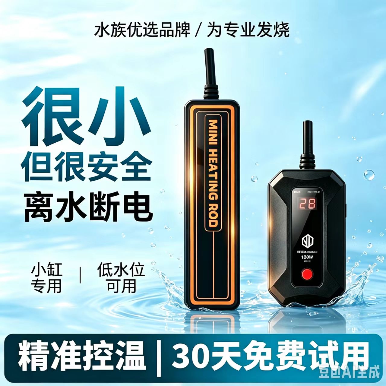 迷你数控恒温防爆鱼缸加热棒