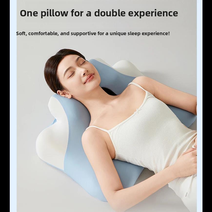 床上多功能记忆海绵枕，可仰卧或俯卧，适合阅读和玩耍