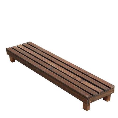 台阶户外多层花架碳化木防腐木花架阳台地面多肉实木花架阶梯室外