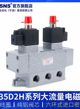 双电控电磁阀K35D2H-6 8 10 15 20 25滑阀三位五通气动换向阀老阀