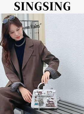 SING SING 1979原创包包女涂鸦牛仔斜挎包女包2025新款大容量女包