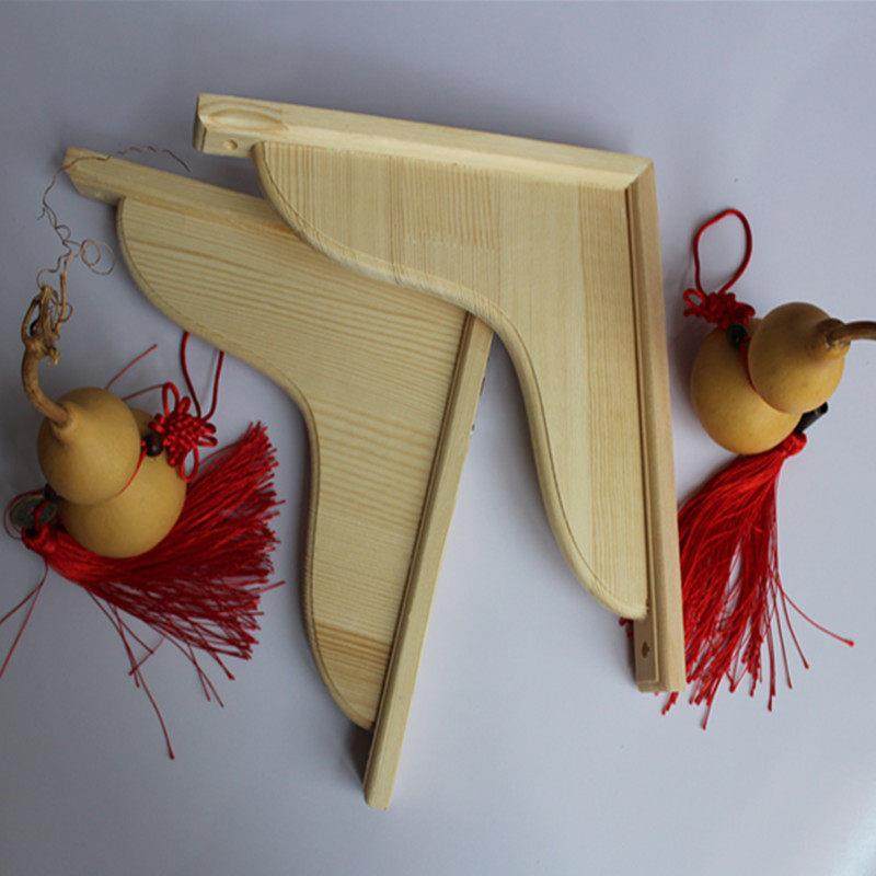 包邮实木三角支架松木隔板原木隔板支撑架置物托架墙壁挂架书架