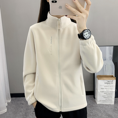 户外抓绒衣女士秋冬加厚保暖