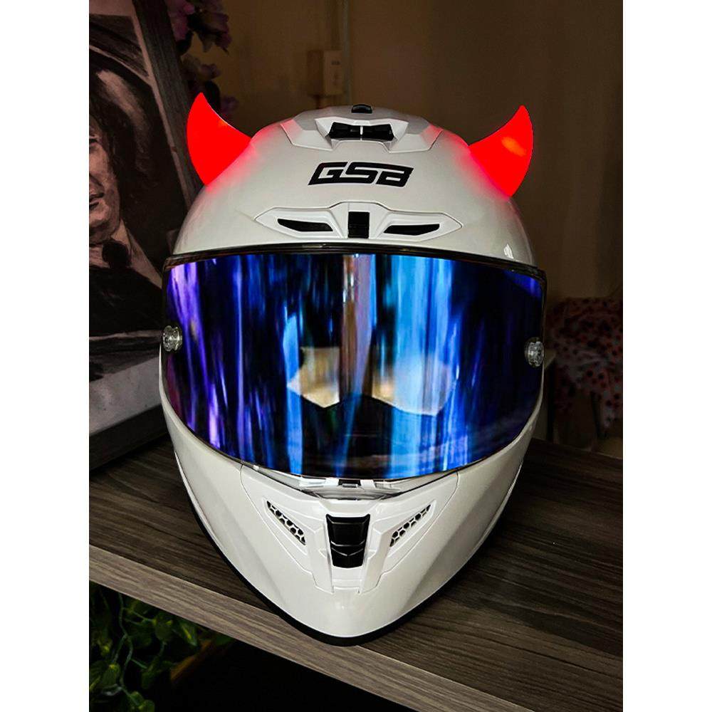 头盔装饰发光恶魔角圣诞节改装头盔耳朵恶魔牛角鹿角脏辫女生头盔,摩托车/装备/配件,头盔饰配,淘宝优惠券,粉丝福利购,淘宝优惠卷