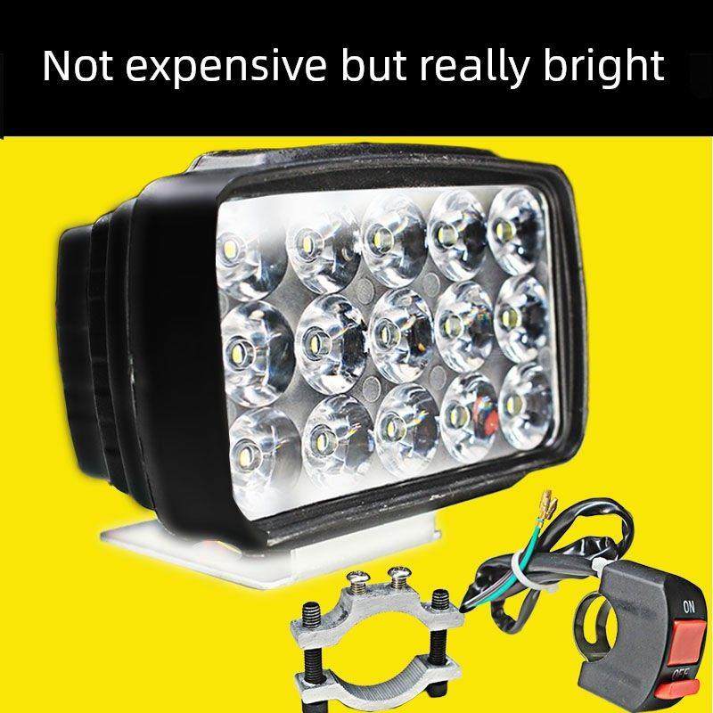 摩托车LDE前灯超亮强光大灯踏板车电瓶车前灯12V改装外置射灯前灯,摩托车/装备/配件,摩托车氛围灯,淘宝优惠券,粉丝福利购,淘宝优惠卷