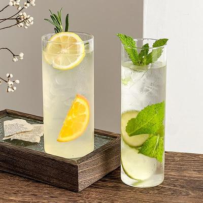 柯林杯酒吧直身玻璃杯长岛冰茶调酒杯子金汤力杯莫吉托 讬杯鸡尾