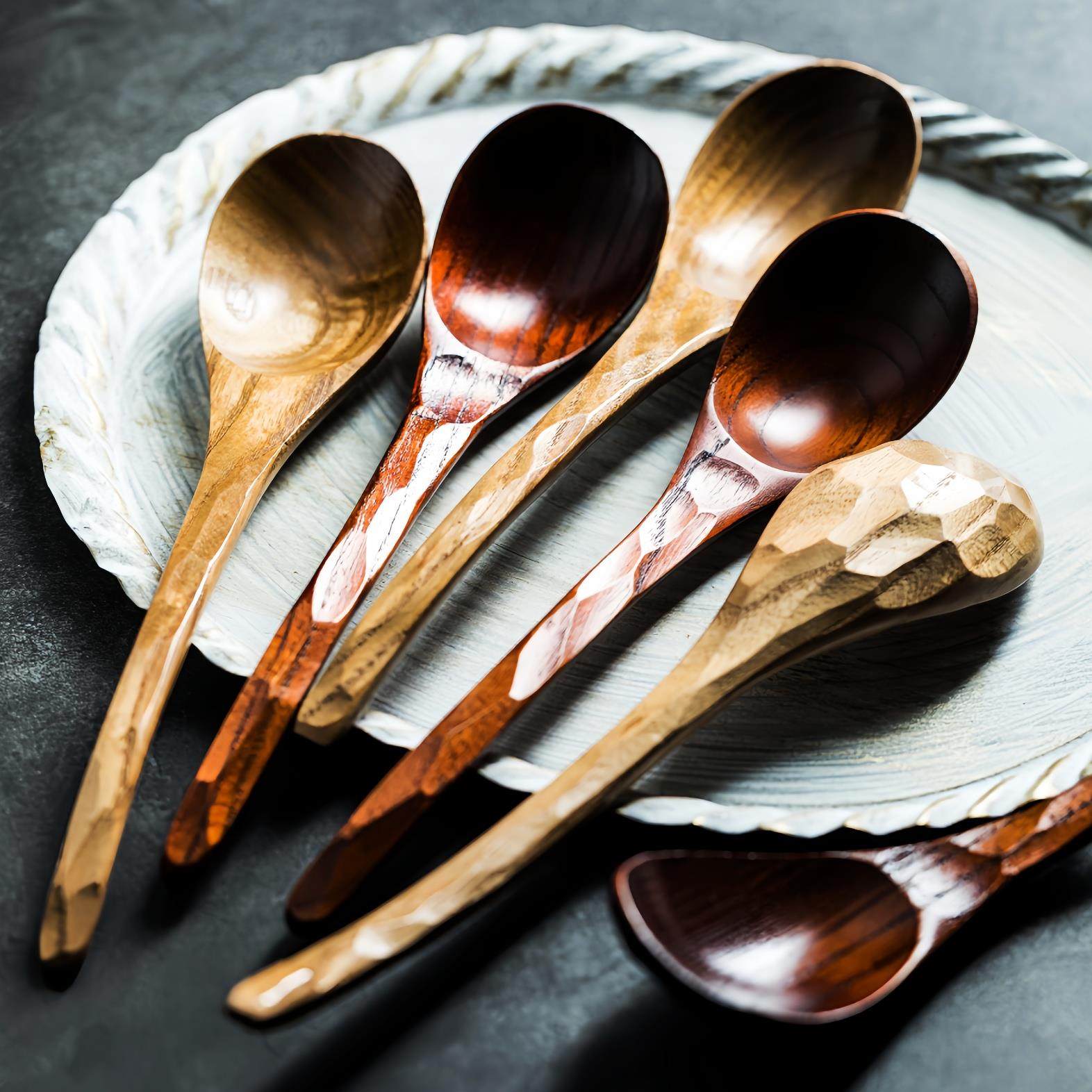 长柄日式龟甲勺木头木质勺子汤勺大号调羹餐具木勺子吃饭用食品级