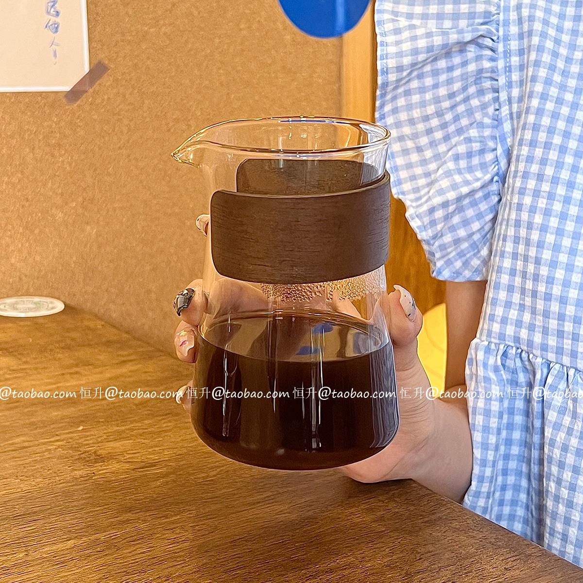 日式耐高温玻璃手冲咖啡品酒杯分享壶冷萃壶手冲专用咖啡杯子套装