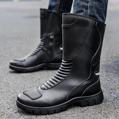 机车摩托车骑行靴男交警铁骑骑士鞋女骑警通勤摩旅高帮巡航靴四季