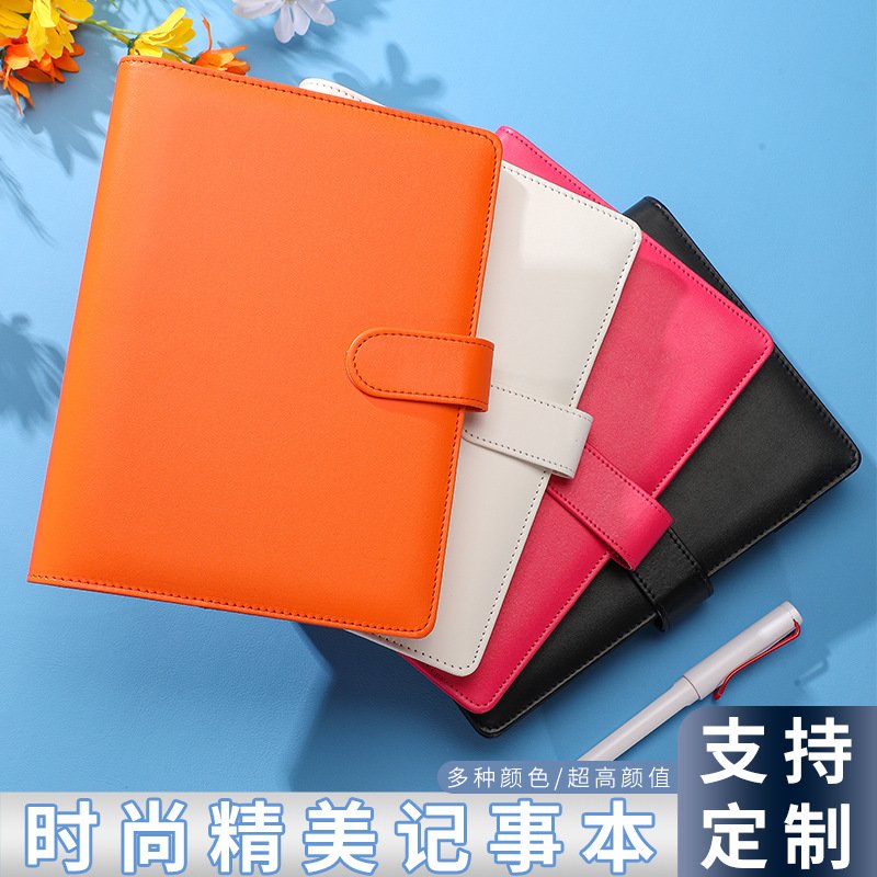 新款高颜值加厚笔记本精美活页夹商务办公记事本可印LOGO日记本子