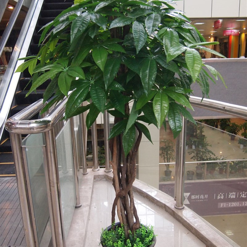 包邮仿真真杆多杆植物假发财树1米7落地装饰花卉橱窗客厅布置