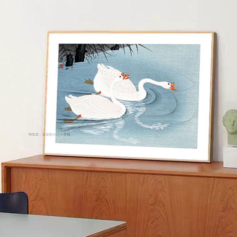 餐厅装饰画客厅挂画卧室床头原木风日式壁画复古简约有框画玄关画图片