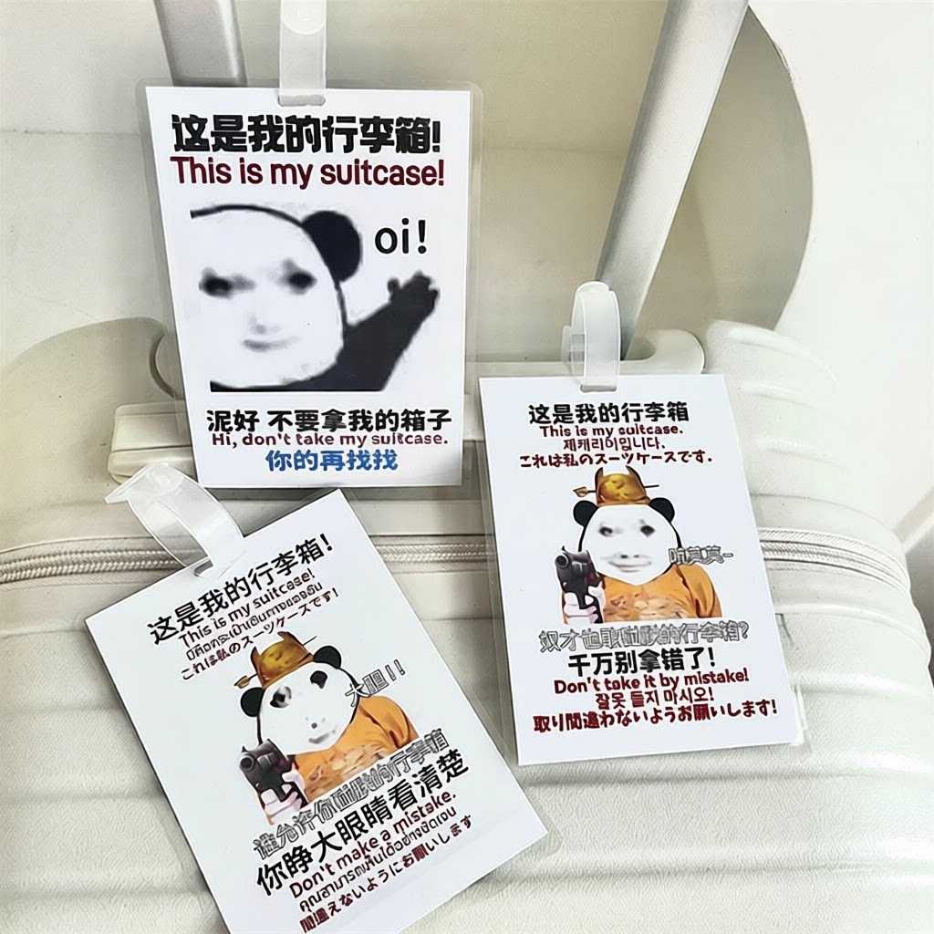 下单立减50搞笑龙图拿枪行李牌