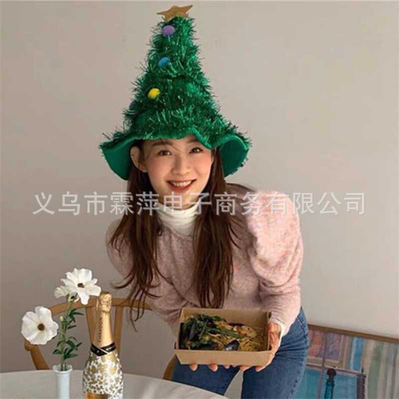 下单立减50韩国圣诞树帽子圣诞