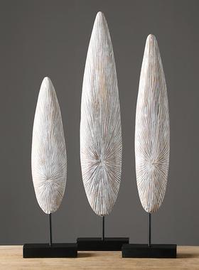 抽象艺术入户玄关摆件竖高客厅电视柜酒柜高级轻奢创意家居装饰品