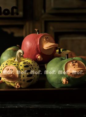 墨非 诧寂风艺术创意卡通鸭摆件 儿童房玄关边柜客餐厅茶几装饰