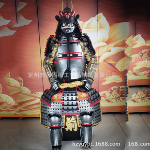 桃形兜日本武士头盔盔甲等身大小可穿戴影视道具甲胄摆件厂家现货