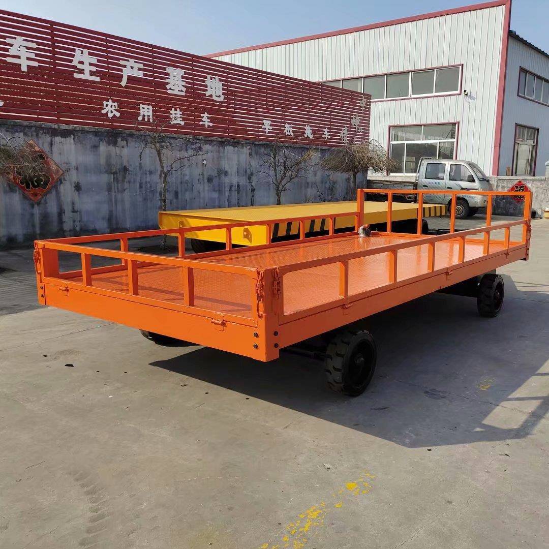 大型拖车组工具货物运输平板车10吨四轮围栏拖车6000*2400*00