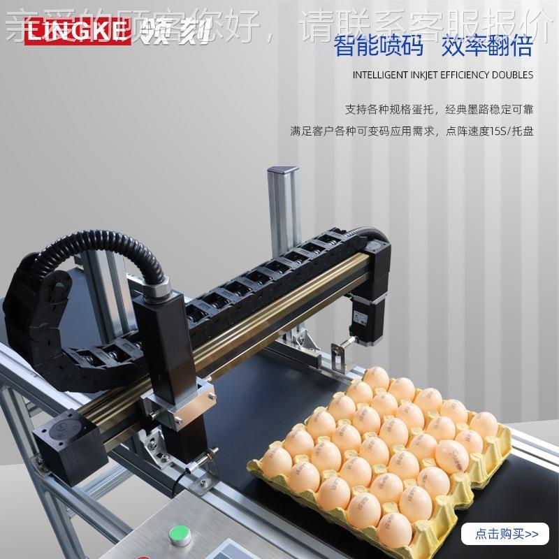 领0S20系列鸡蛋自动喷打墨印机高速鸡蛋喷UDF码机标签日期打刻码