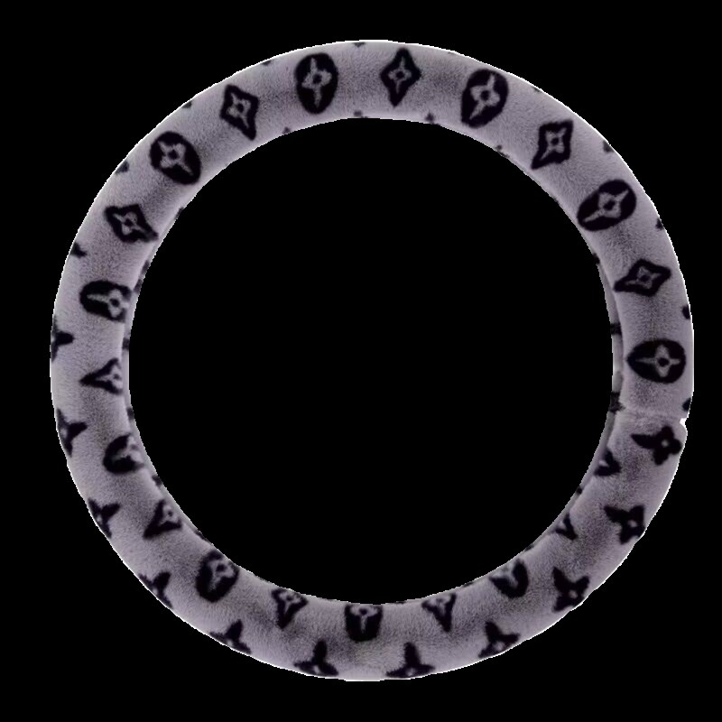 冬季方向盘套老花短毛绒女士高级O夏季皮革把套通用