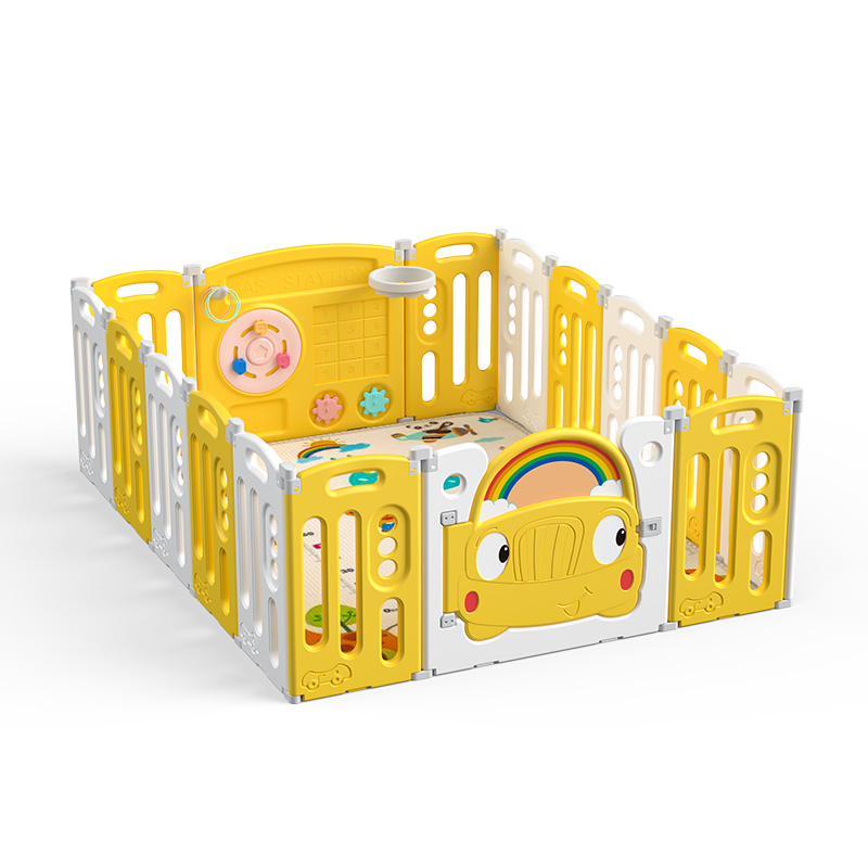 婴儿童防护栏游戏围栏r室内家用宝宝安全栅栏爬行垫学地上可折叠