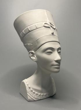 纳芙蒂蒂半身像古埃及博物馆复刻石膏像雕塑家居软装桌面摆件礼品