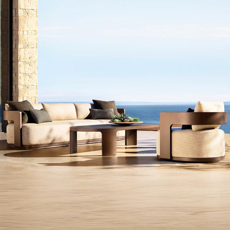 户外沙发铝合金庭院别墅酒店室外花园防雨防晒民宿柚木桌椅家具,住宅家具,户外沙发,淘宝优惠券,粉丝福利购,淘宝优惠卷