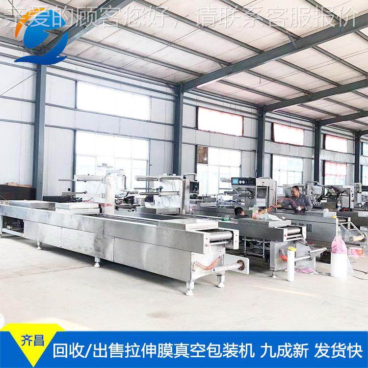 全动东北大玉冷面QC-420型连续拉伸膜真自空包装条机 商用米面