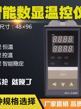 台泉数显智能温控仪表温度控制器REXC400高精度可调温智能pid控制