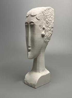 创意现代简约轻奢艺术抽象家居装饰石膏像人物博物馆复刻摆件礼品