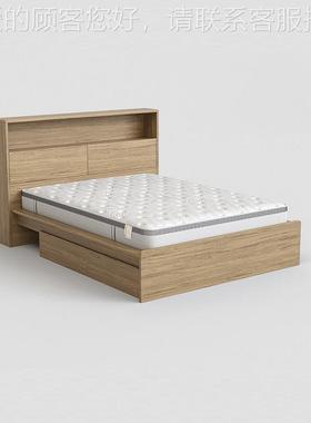 志卧光跨境定制日高式箱储物床现代简B1034约床大小户型家具套装