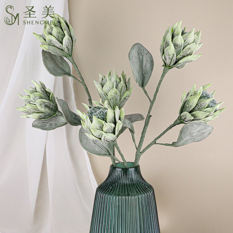 EVA仿真花PE假花帝王花仿真绿植泡沫花热带植物花材装饰摄影道具
