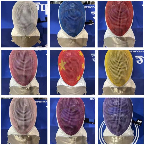 CZHE击剑花剑面罩彩色可参加全国比赛fie认证双脱可脱卸内衬