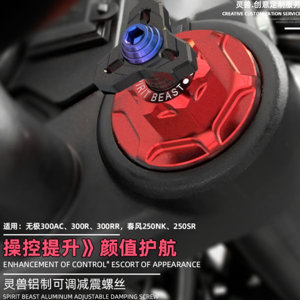 适用无极300前减改装配件春风250前叉压缩避震诺马255S预载螺丝盖