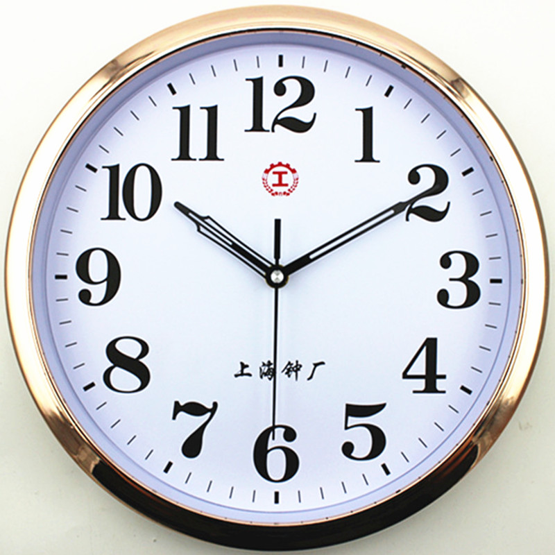 12英寸静音现代简约壁挂钟客厅卧室石英钟表时尚S创意清晰圆形时