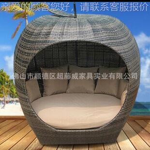 具欧式 0制家藤编苹果床藤制 圣户外藤制躺床诞节物仿藤礼铝苹果床