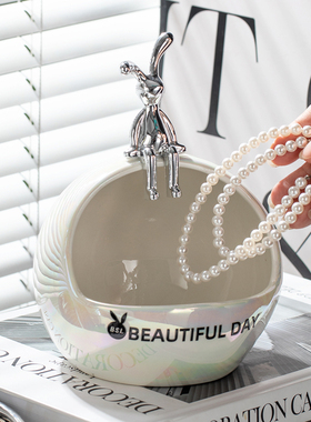 小兔摆件入户钥匙收纳客厅桌面玄关鞋柜进门口装饰品乔.迁新居礼