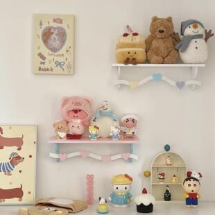 少女心木制储物架卧室门入口挂钩墙挂入口门外套挂钩衣架