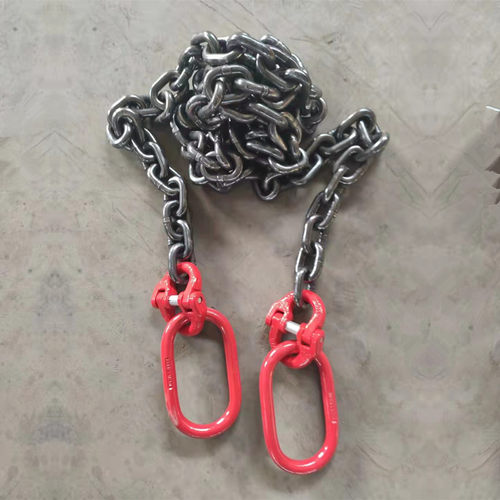 起重链条吊具双头带扣吊钢u筋底链双头接圈兜着吊链条吊索具吊装