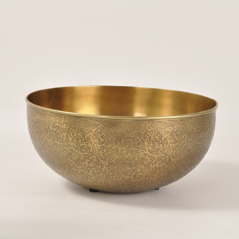 欧式奢华黄铜果盘果篓 进口手工复古大果碗家Q用收纳装饰家居摆件