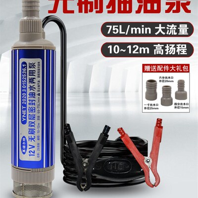 新型直流无刷电i机12V大功率水泵24V柴油机油泵高扬程小型潜水泵