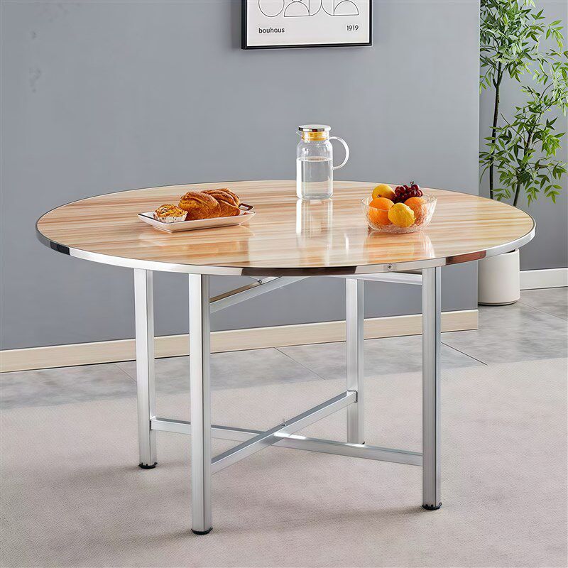 全实木桌面板纯杉k木1米2台面加厚圆形大桌子饭店酒店商用带转盘