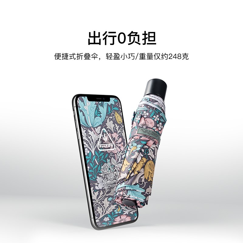 2024年新款fulton富尔顿遮阳伞防紫外线女太阳伞小巧轻便防晒雨伞