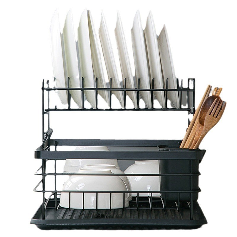 新款 碗碟收纳架水槽沥水碗架置物架厨房台面装碗筷碗柜碗筷沥水