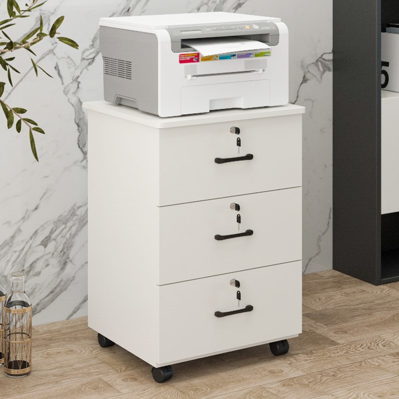 75高移动文件柜矮柜活动柜子储物柜资料柜活动柜带锁收纳柜抽屉柜