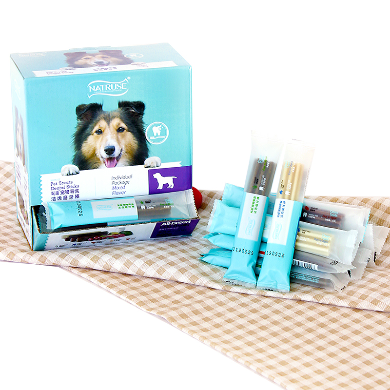 4盒昵趣洁齿骨磨牙棒狗狗泰迪幼犬成犬缓解口臭呢趣妮趣宠物零食