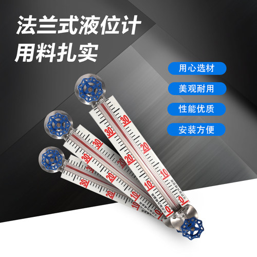 耐腐蚀玻璃管液位计不锈钢法兰油位计带刻度消防水箱水池液位计