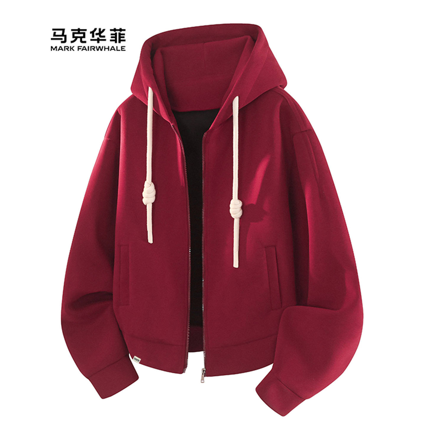马克华菲休闲连帽开衫卫衣