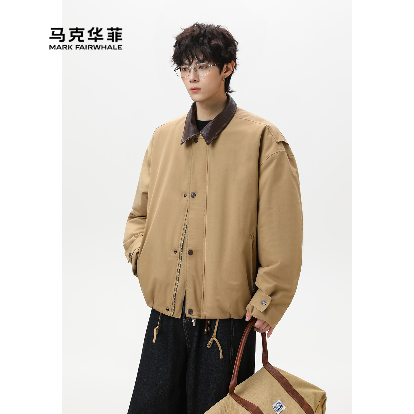 翻领棉衣男加厚保暖工装棉服外套