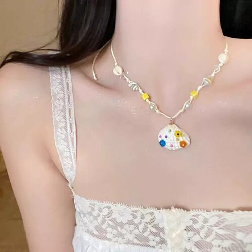 海边度假多巴胺贝壳海星项链女款